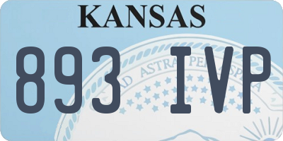 KS license plate 893IVP