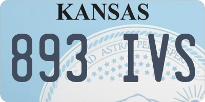 KS license plate 893IVS