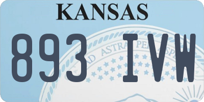 KS license plate 893IVW