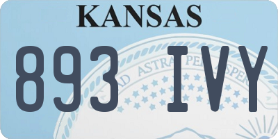 KS license plate 893IVY