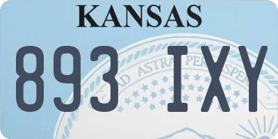 KS license plate 893IXY