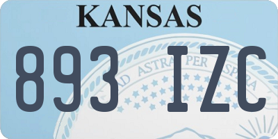 KS license plate 893IZC