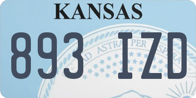 KS license plate 893IZD