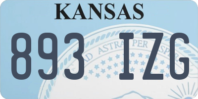 KS license plate 893IZG