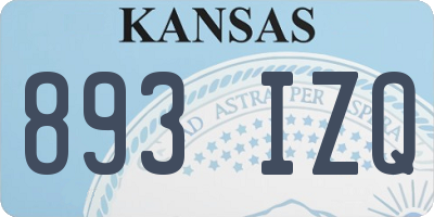 KS license plate 893IZQ