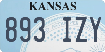 KS license plate 893IZY