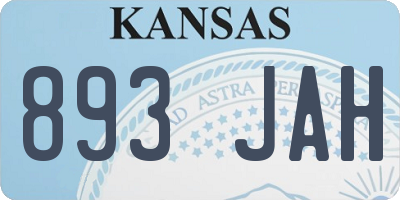 KS license plate 893JAH