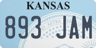 KS license plate 893JAM