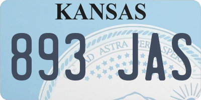 KS license plate 893JAS