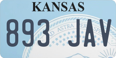 KS license plate 893JAV