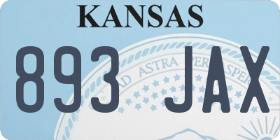KS license plate 893JAX