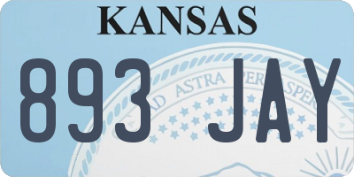 KS license plate 893JAY