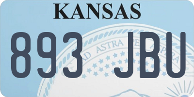 KS license plate 893JBU