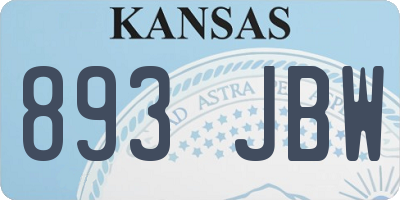 KS license plate 893JBW