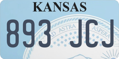 KS license plate 893JCJ