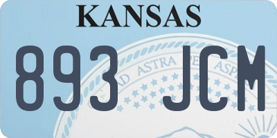 KS license plate 893JCM