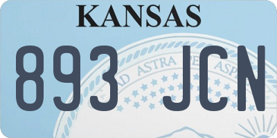 KS license plate 893JCN