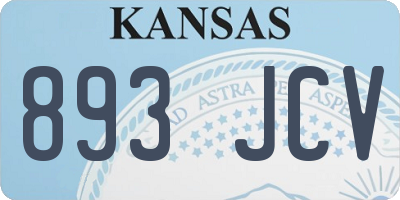 KS license plate 893JCV
