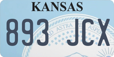 KS license plate 893JCX