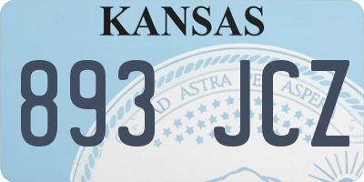 KS license plate 893JCZ