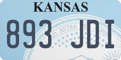 KS license plate 893JDI