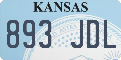 KS license plate 893JDL
