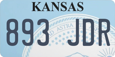 KS license plate 893JDR