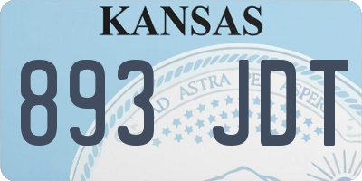 KS license plate 893JDT