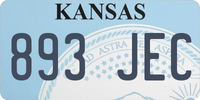 KS license plate 893JEC