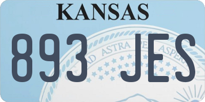 KS license plate 893JES