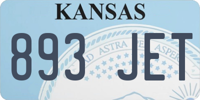 KS license plate 893JET