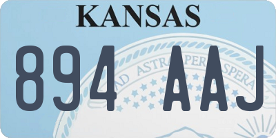 KS license plate 894AAJ