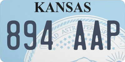 KS license plate 894AAP