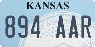 KS license plate 894AAR