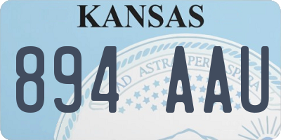 KS license plate 894AAU