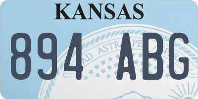 KS license plate 894ABG