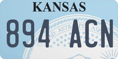 KS license plate 894ACN