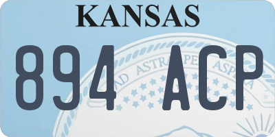 KS license plate 894ACP