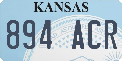 KS license plate 894ACR