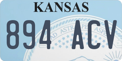 KS license plate 894ACV