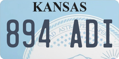 KS license plate 894ADI
