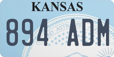 KS license plate 894ADM
