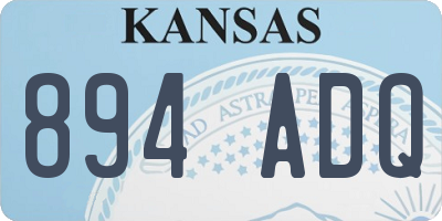 KS license plate 894ADQ