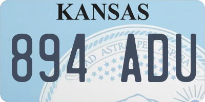 KS license plate 894ADU