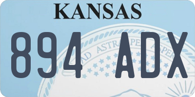 KS license plate 894ADX