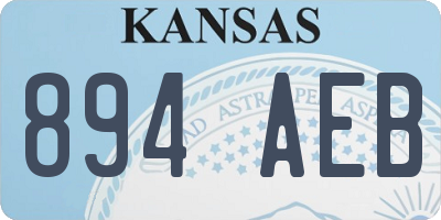 KS license plate 894AEB