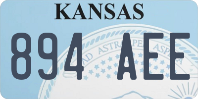 KS license plate 894AEE