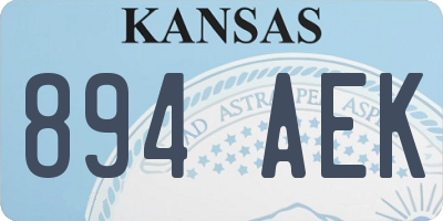 KS license plate 894AEK