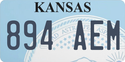 KS license plate 894AEM