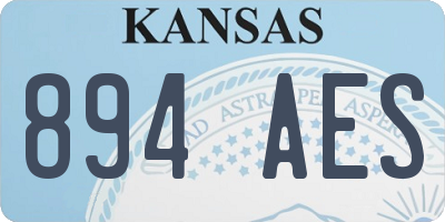 KS license plate 894AES